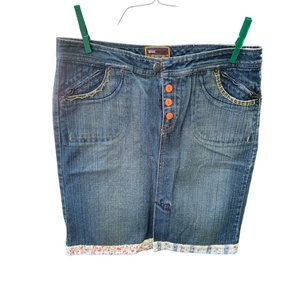 Girls Blue Asphalt Denim Skirt SZ9